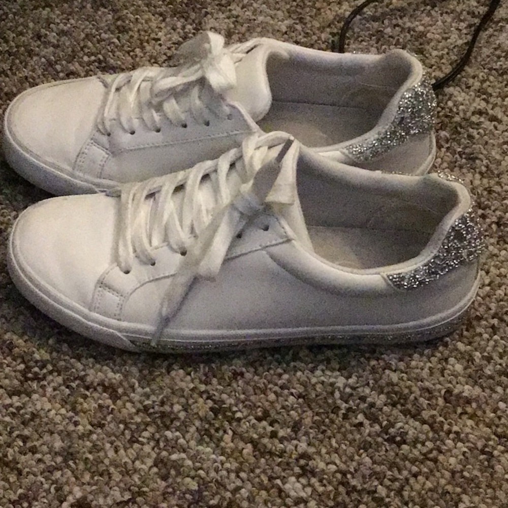 White sparkly shoes I make offers